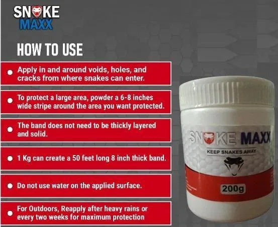Snake Maxx Non-Toxic Biodegradable Pet-Friendly Snake Repellent Powder (Pack of 2)