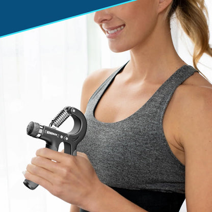 Premium Hand Grip Strengthener, Hand Exerciser Adjustable Resistance 10 To 60Kg, Grip Strength Trainer, Hand Gripper, Forearm Workout Training Equipment for Injury Recovery Athletes (Black)